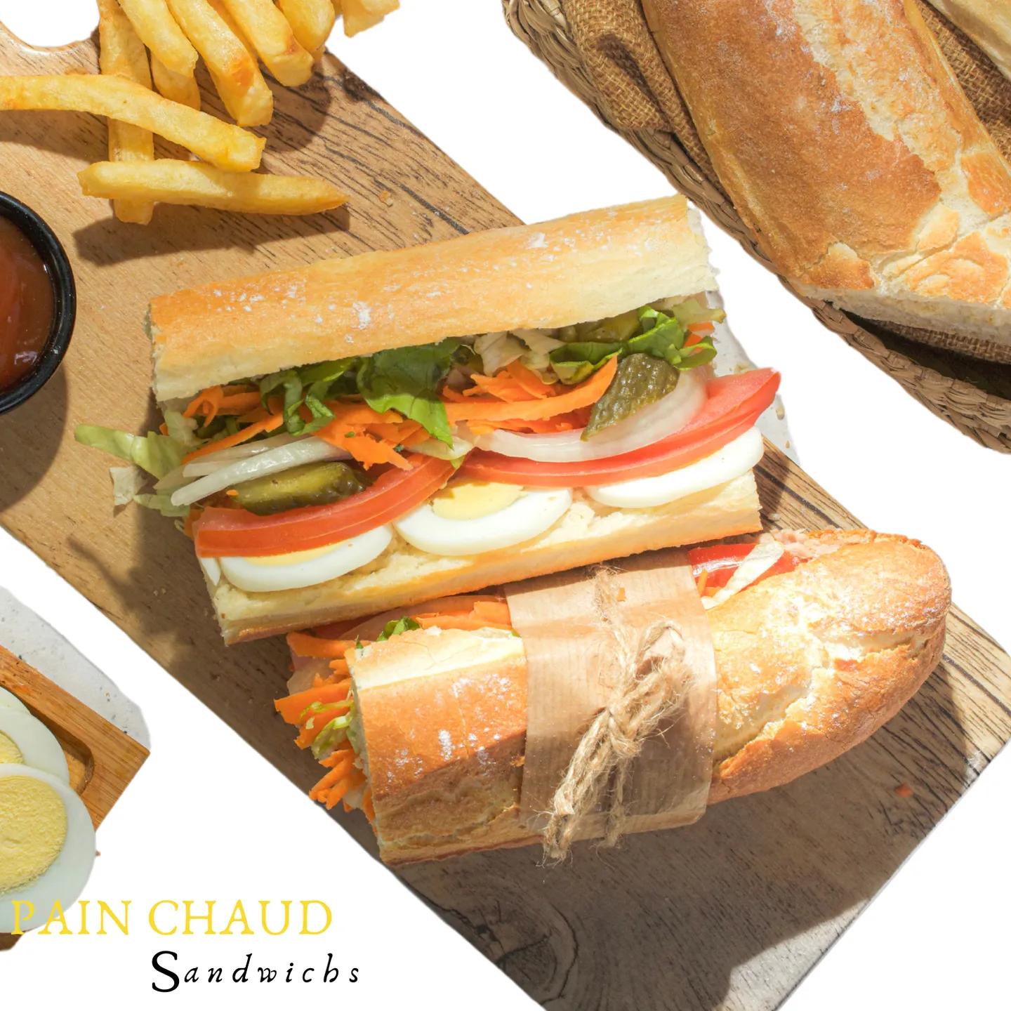 Sandwich Charcuterie Pain Chaud