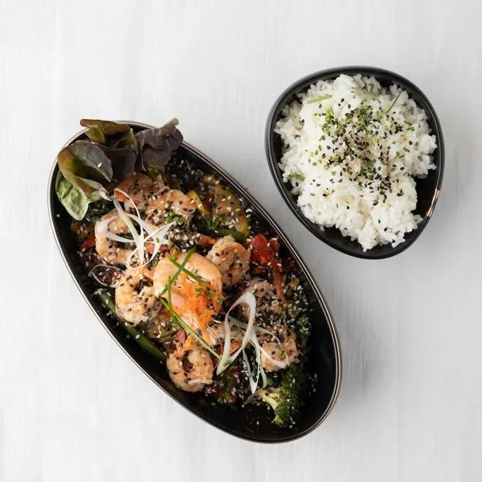 Plat Thaï Gambas (Accompagné De Riz)