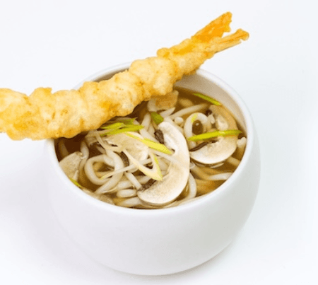 Soupe miso aux nouilles crevette tempura