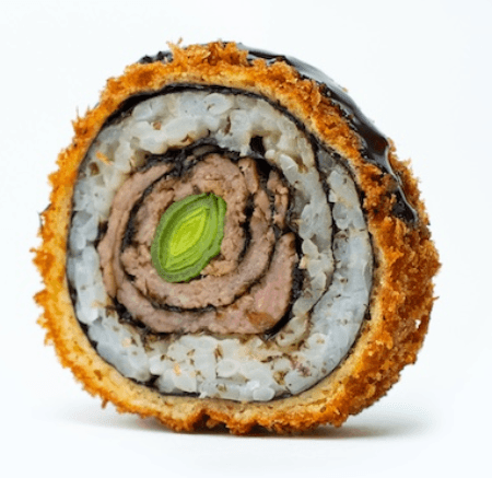 Cruchy Roll KOBE Tempura Roll (6 Pièces Futo Maki frit )