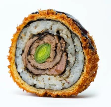 Cruchy Roll KOBE Tempura Roll (6 Pièces Futo Maki frit )