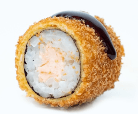 Cruchy Roll Saumon (6 Pièces Hoso Maki frit au Panko)