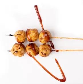 Brochettes Yakitori Boulettes de poulet
