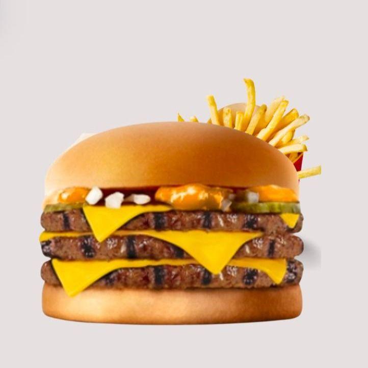 triple cheeseburger