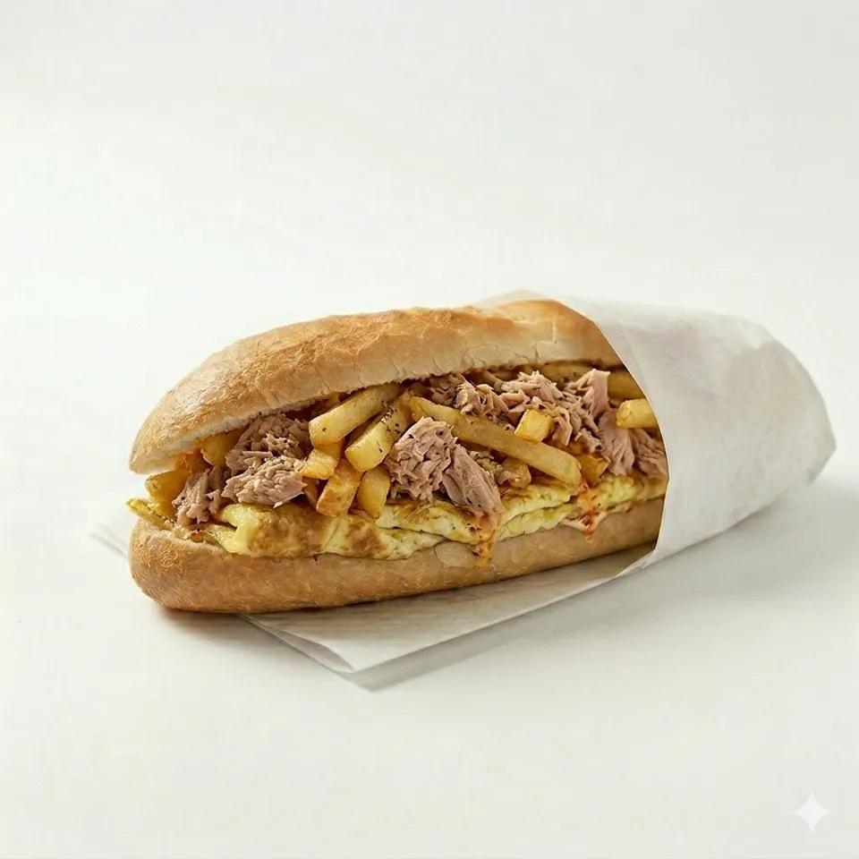 Sandwich Frite Omlette Thon