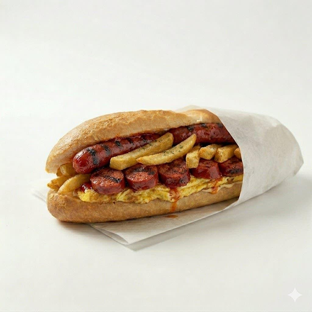 Sandwich Frite Omlette Merguez