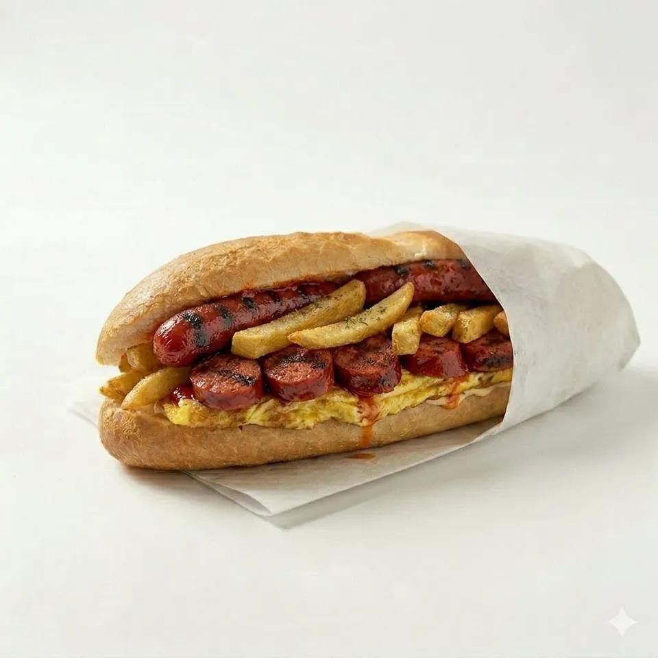 Sandwich Frite Omlette Merguez