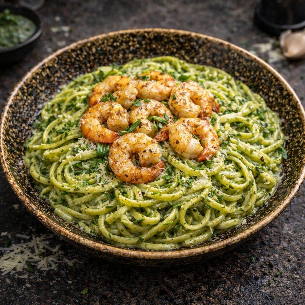 Gambas Pesto Pasta Bowl