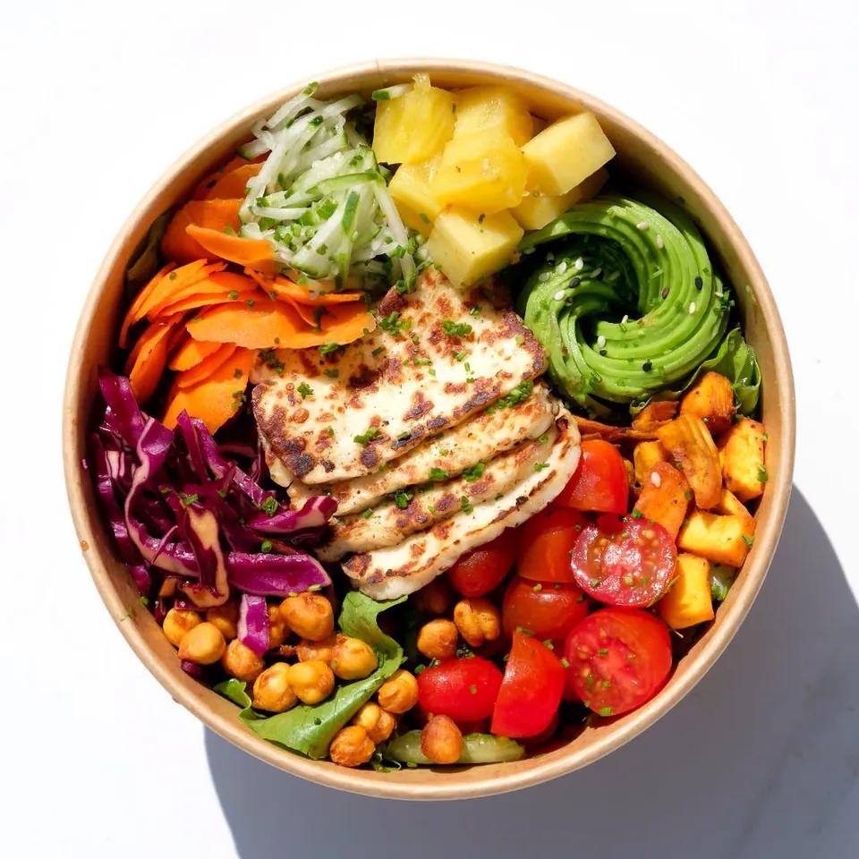 Salade Halloumi (Option Végératienne)