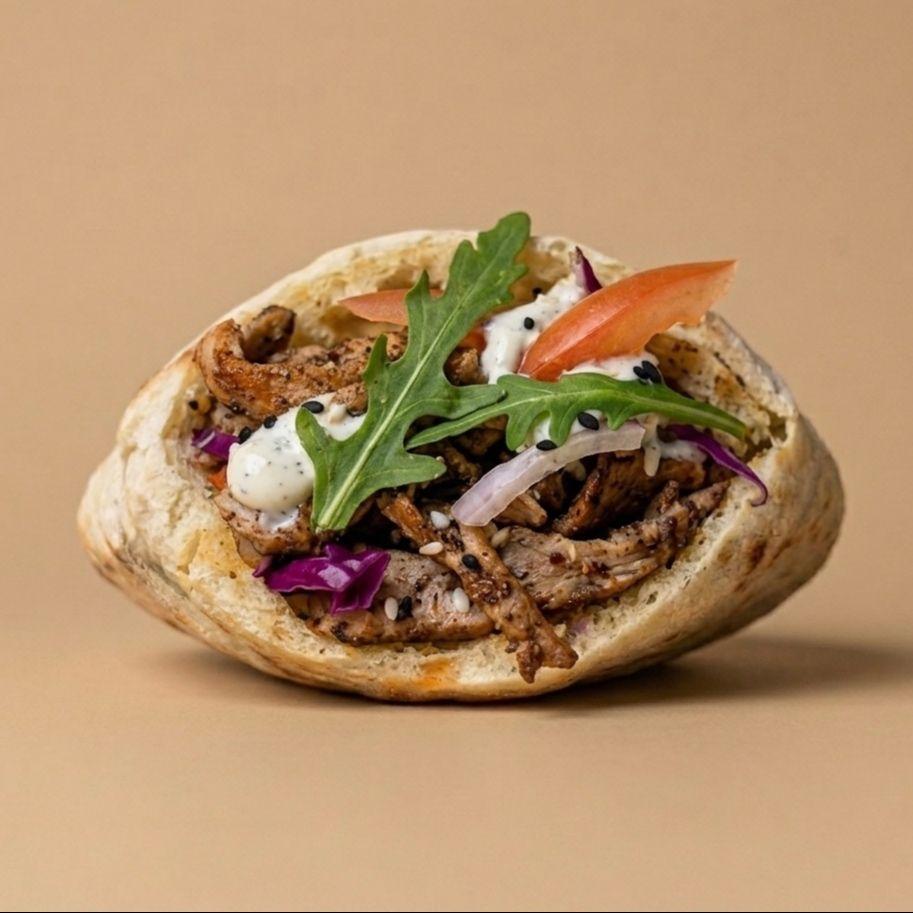 Sumac chicken pita