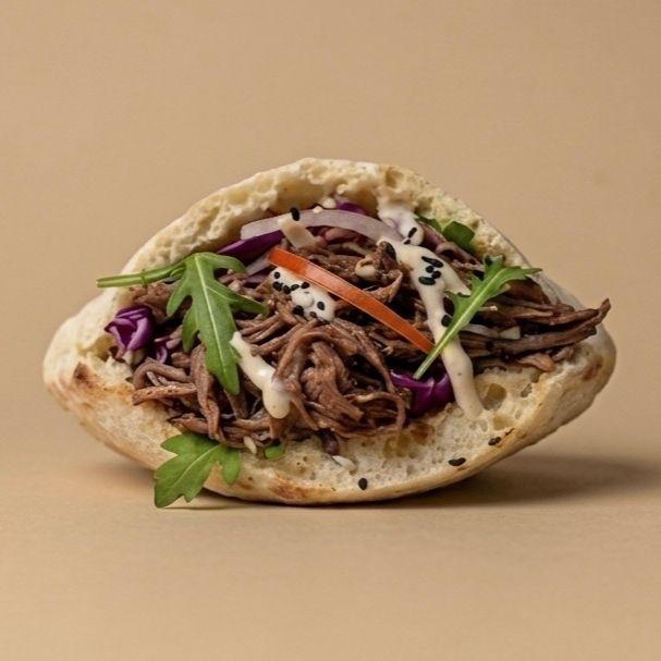 Melted beef pita