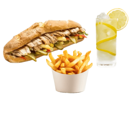 Sandwich + Frites + Jus De Citron