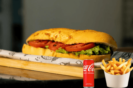Sandwich Crispy +Frites +Boisson +Dessert