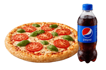Pizza Margarita + Boisson à 42DH