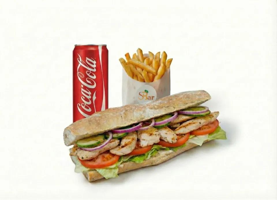 Sandwich Poulet Cesar avec FRITES ET BOISSON