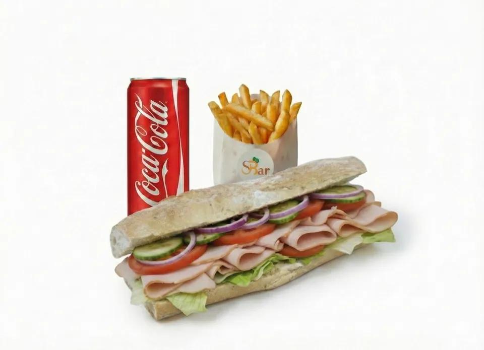 Sandwich Charcuterie avec FRITES ET BOISSON