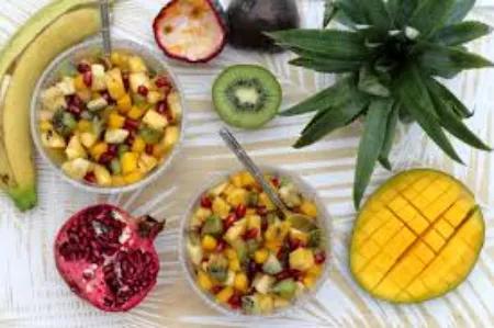 Exotique salade + salade de fruit
