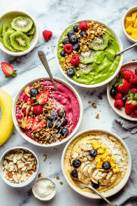 Mix salade + smoothie bowl