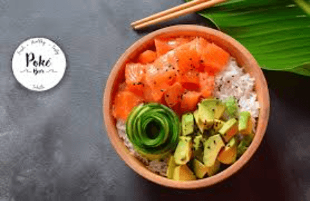 Hawaiian bowl + salade de fruits
