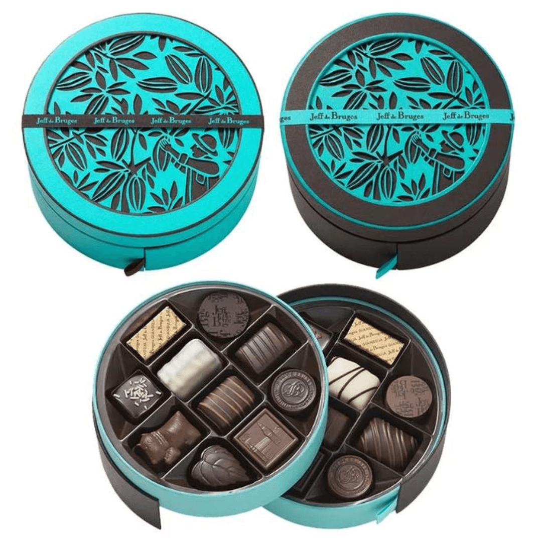 Boite ronde 20 chocolats assortis PM