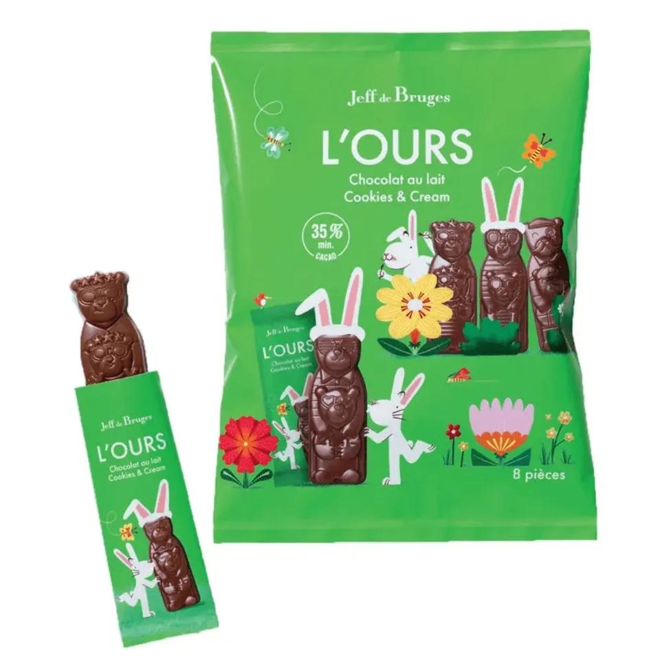 Sachet 8 ours individuels chocolat au lait