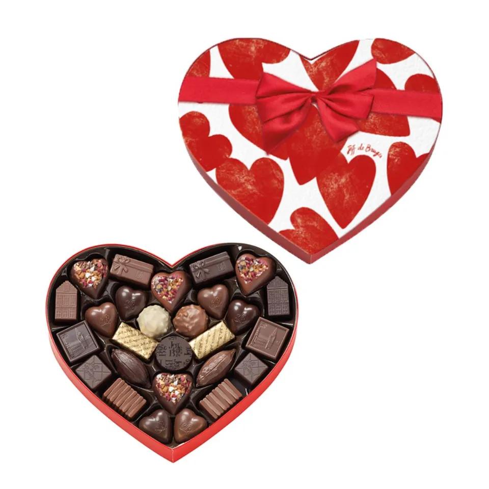 Petite boite coeur rose ou blanche chocolats Saint-Valentin - Blanc