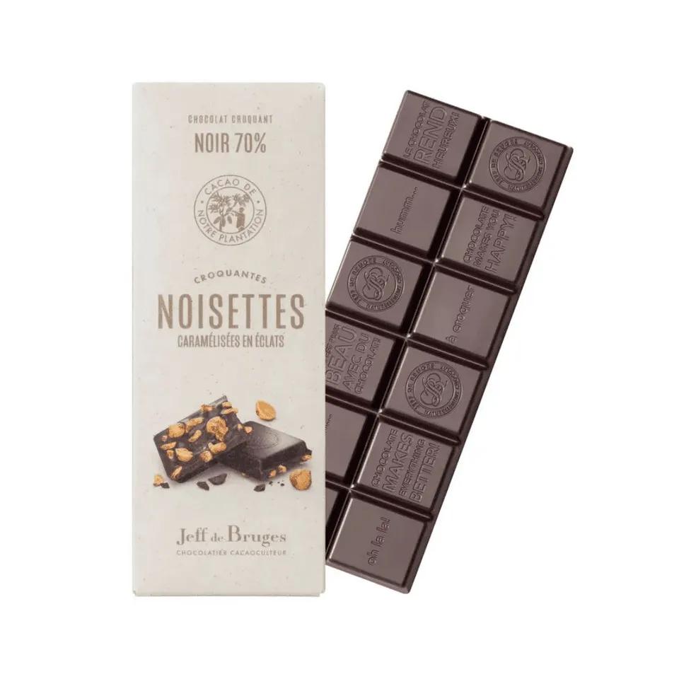 Tablette Nº7 chocolat noir 7 de cacao et noisettes caramélisées
