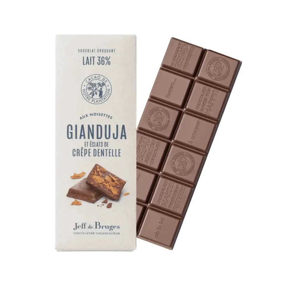 Tablette Nº6 chocolat au lait 3 de cacao gianduja et feuillantine