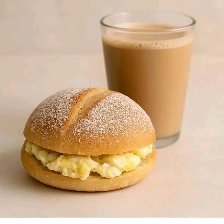 Omelette luncheon milk coffee