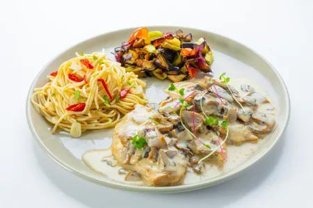 Plat Poulet Sauce Champignons
