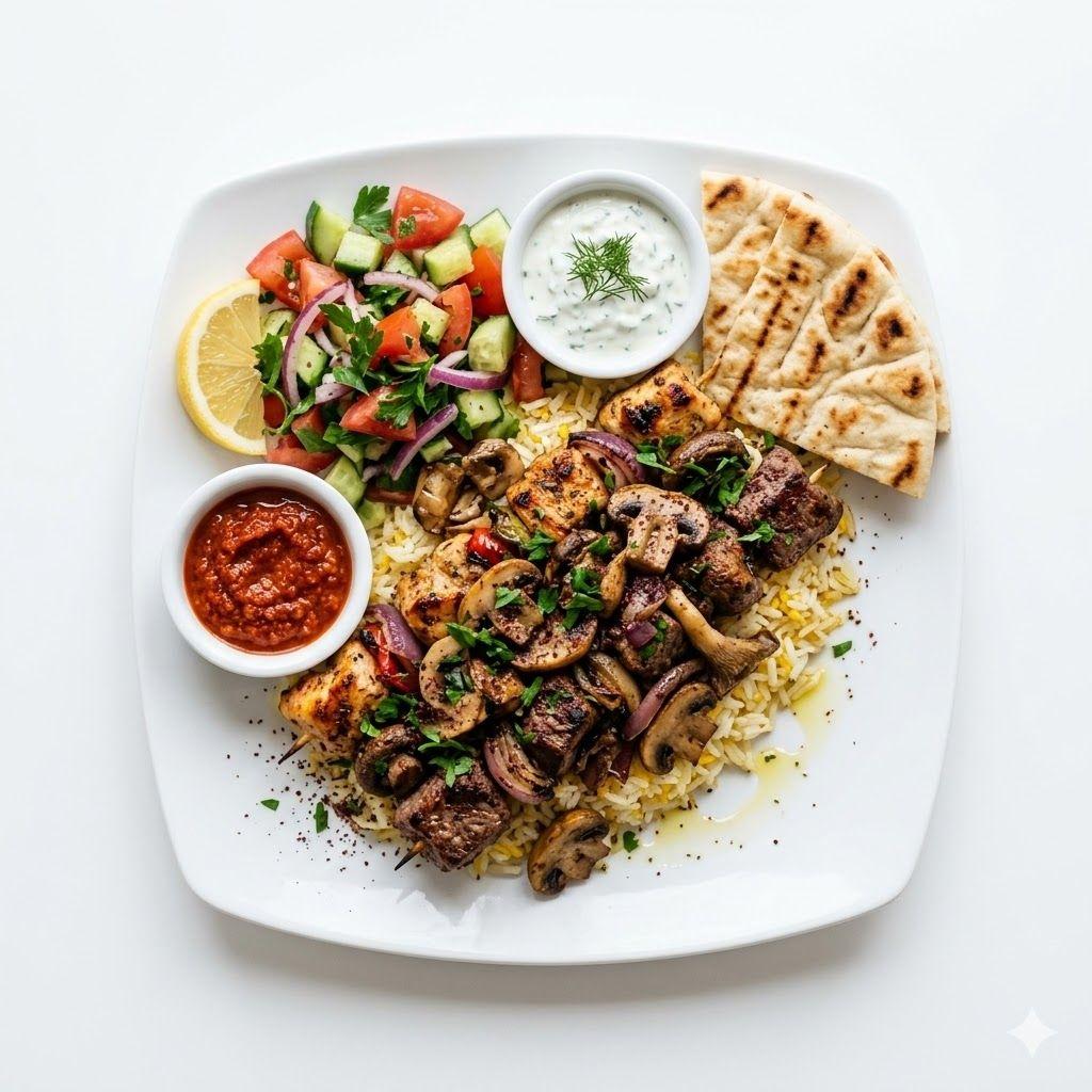 Kebab aux champignons