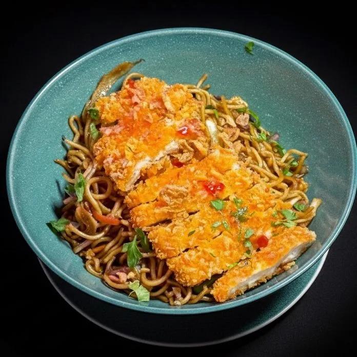 Nouilles maison poulet katsu