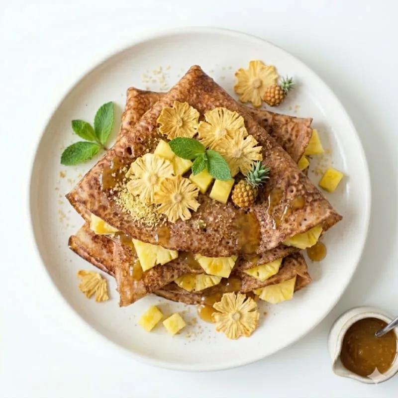 Crêpes Croustillantes à l’Ananas