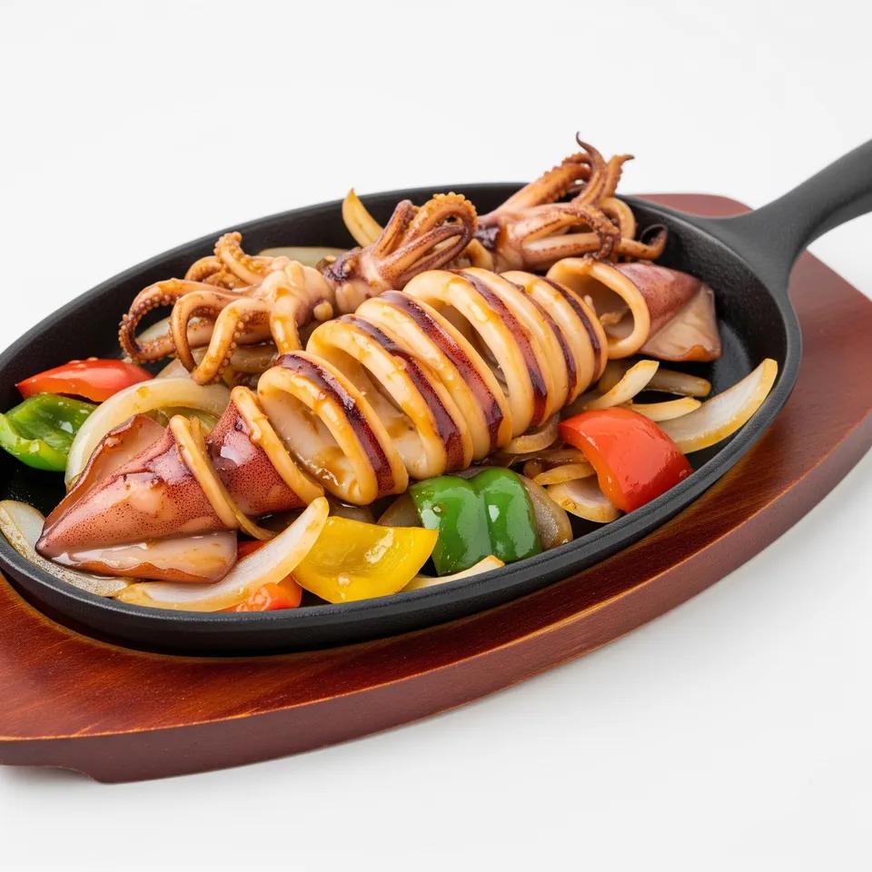 Calamars sur la plaque chauffante