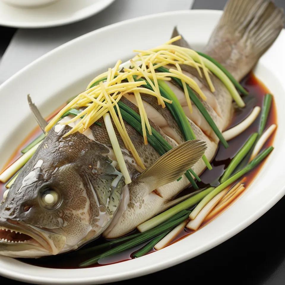 Poisson cuit à la vapeur (Mérou)
