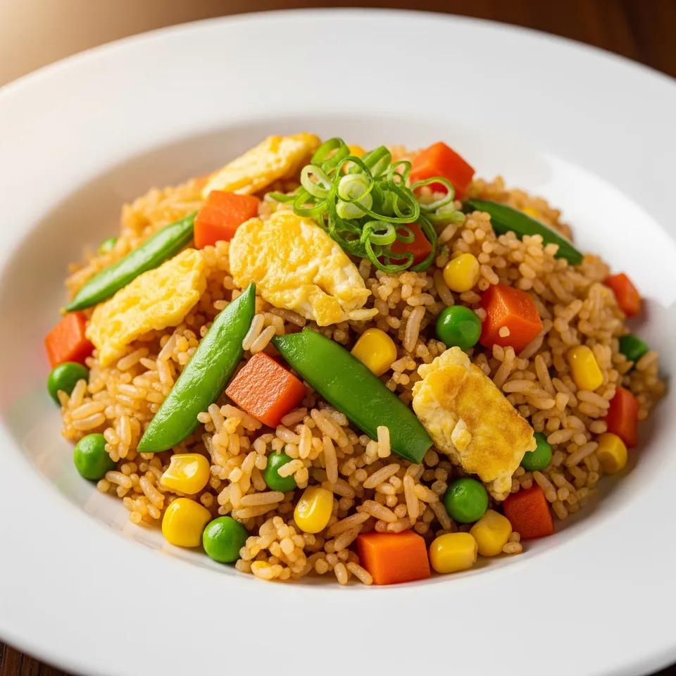 Riz au légumes et œuf