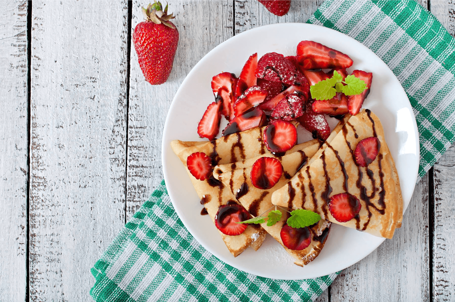 Nutella and Strawberry Crepe