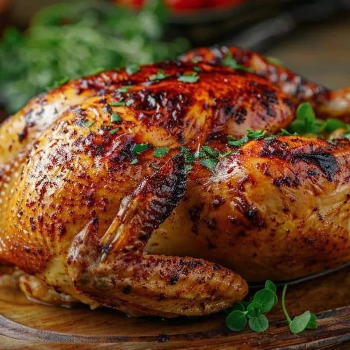 Poulet Rôti Entier 4 Personnes + Salade + Frite