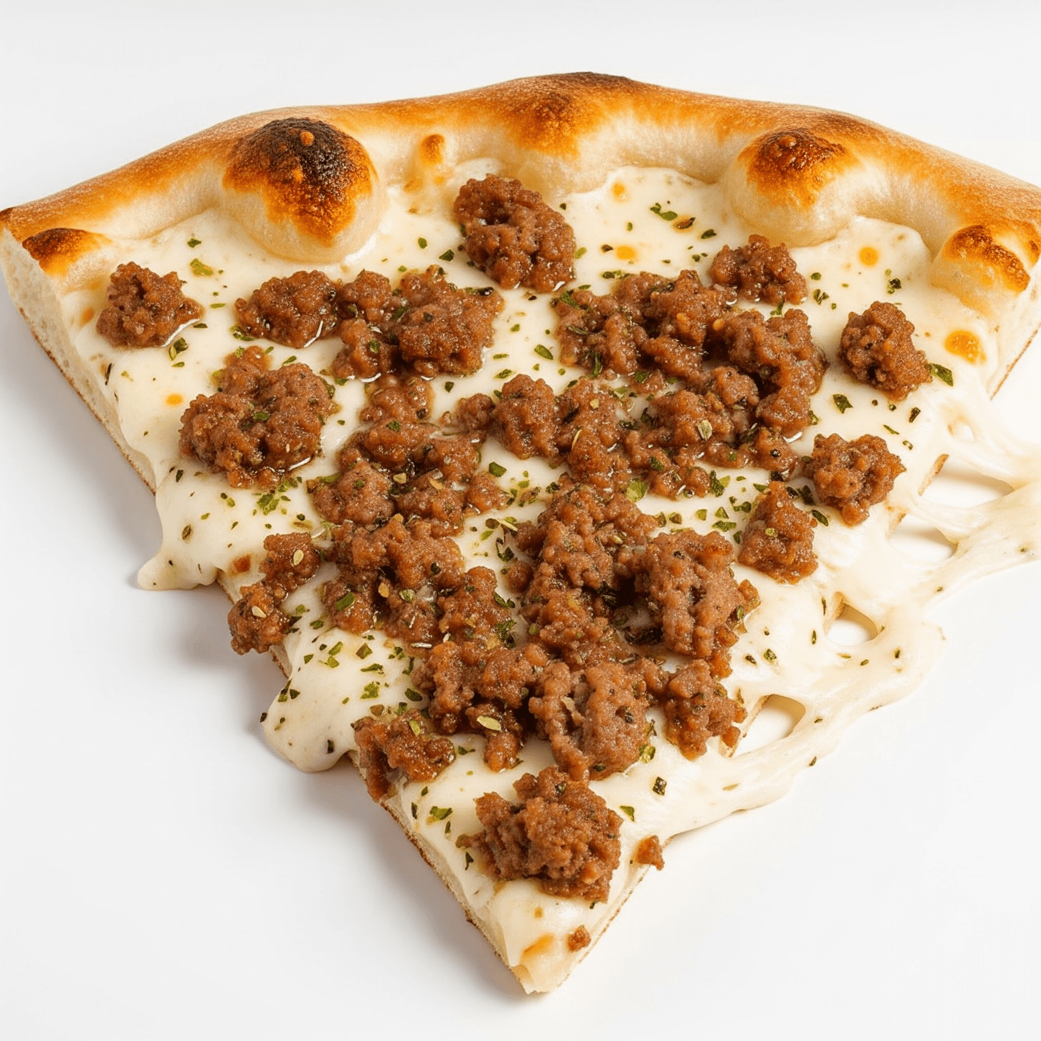 Tranche Pizza sauce blanche Viande hachée