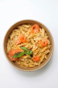 Penne sauce rosé au saumon frais