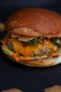 Chilli hot cheese burger