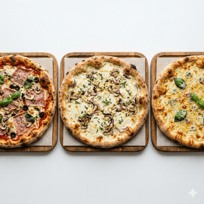 Pizza Regina+ Pizza Blanca+ Pizza Fromage