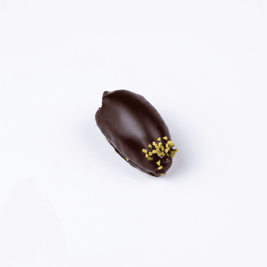 Dattes Fourrées à la Pistache Enrobées de Chocolat Noir