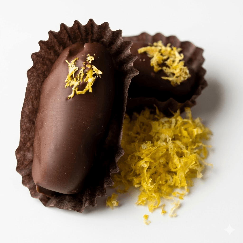 Dattes Citron Enrobées de Chocolat Noir
