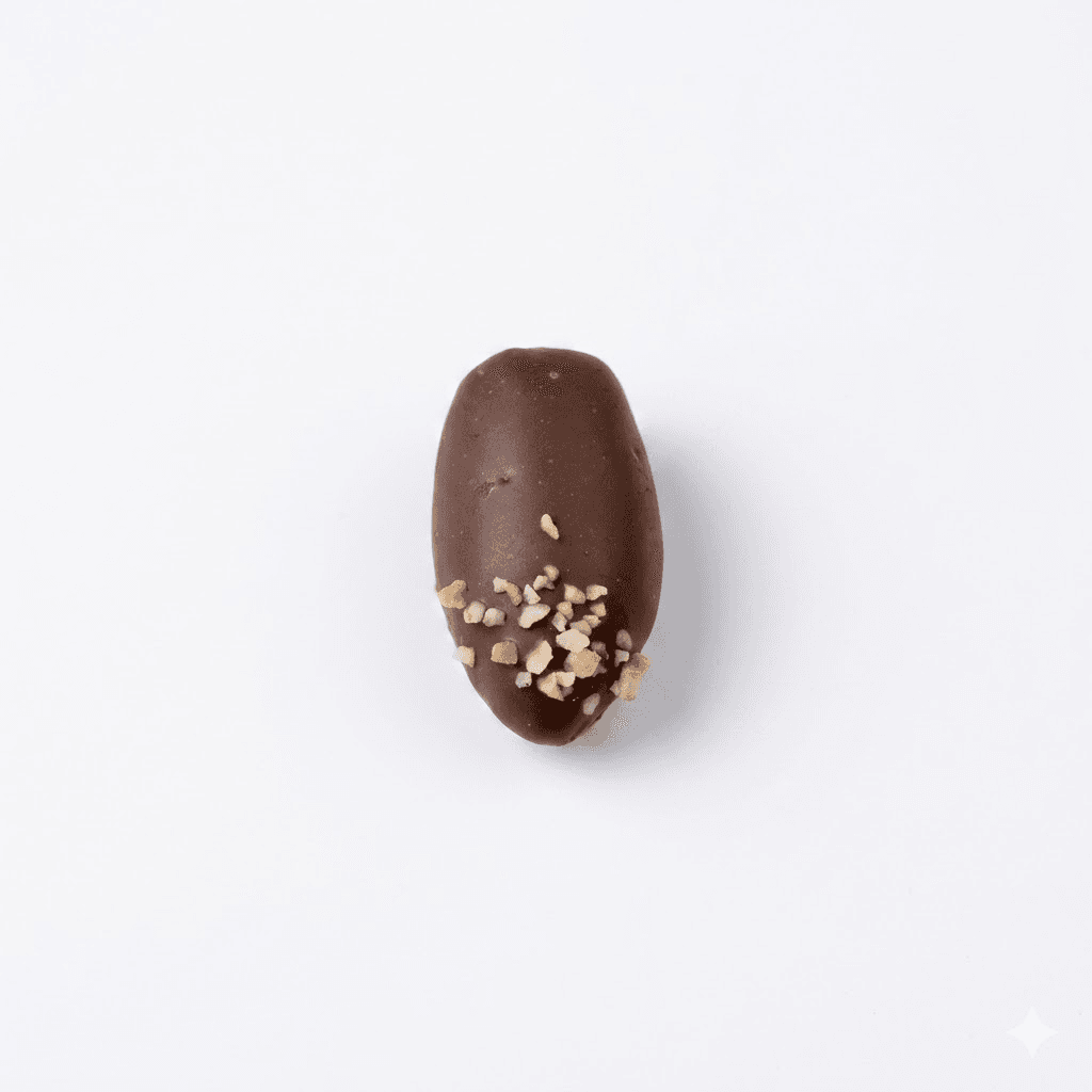 Dattes Fourrées au Praliné Noisettes Enrobées de Chocolat au Lait