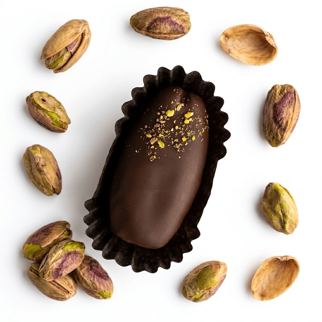Dattes Pistache EnroBée de Chocolat Noir
