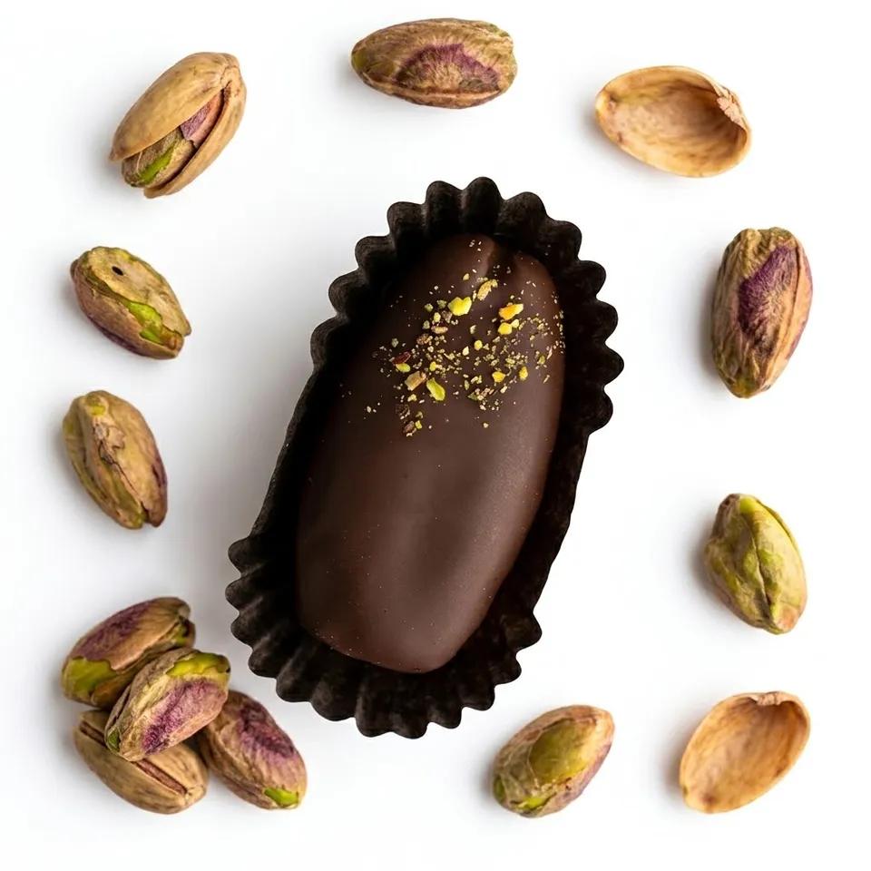 Dattes Pistache EnroBée de Chocolat Noir