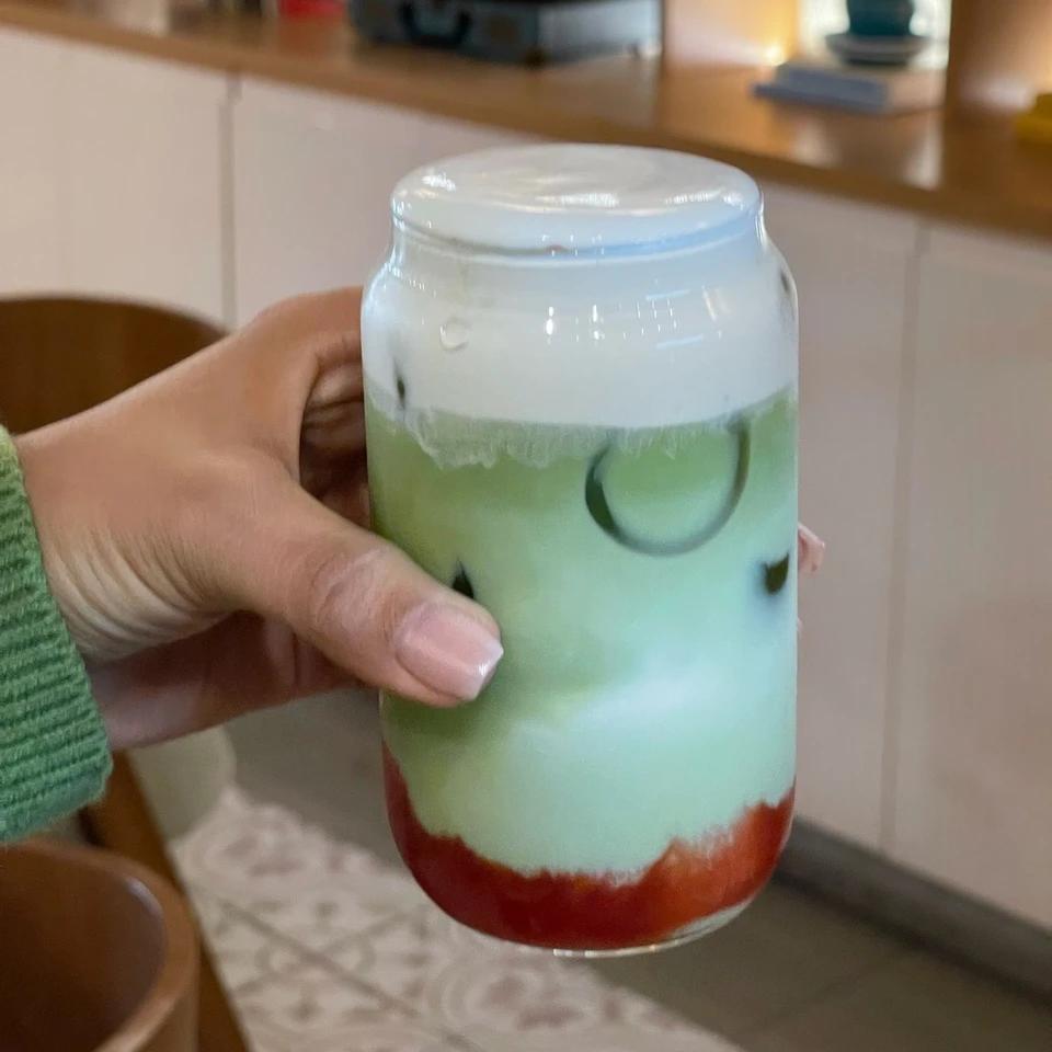 Iced Strawberry Matcha Latte