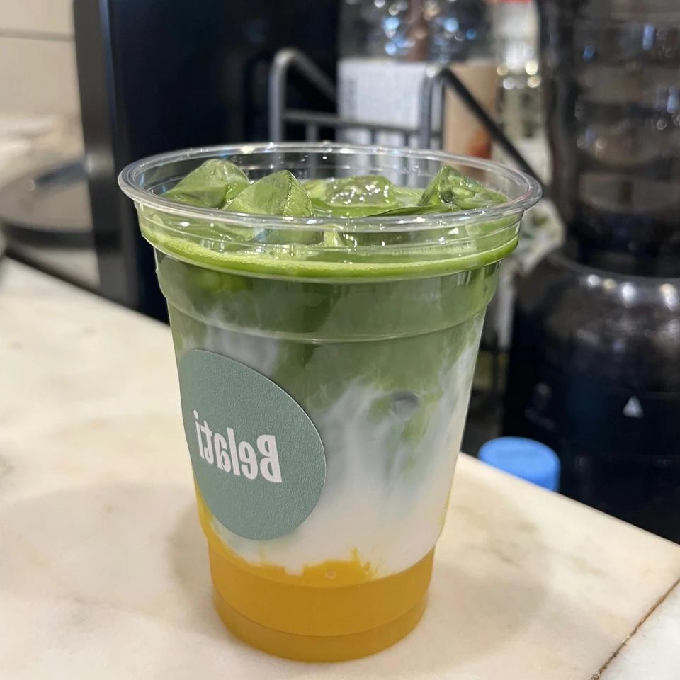 Mango Iced Matcha Latte