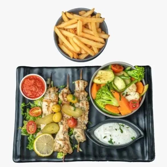 Plat brochettes de poulet